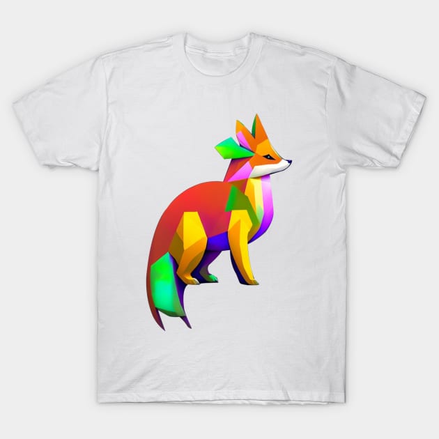 Tangram fox T-Shirt by Can'tFindGoodName